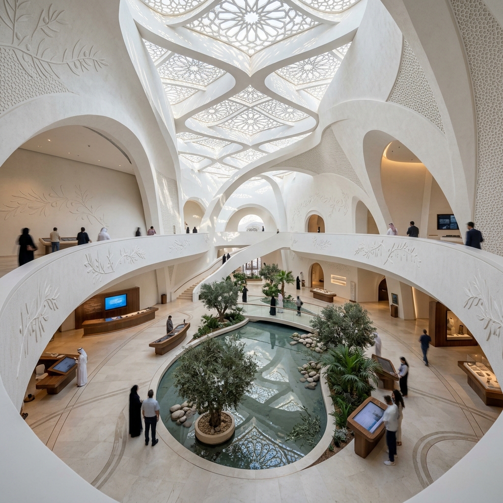 Interior of the breathtaking Peace and Environment Museum